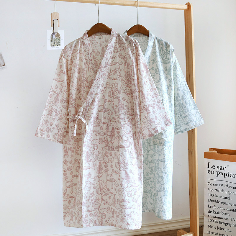 Summer Gauze Clothing - Kimono Robes Sleepwear Women's Clothing Night