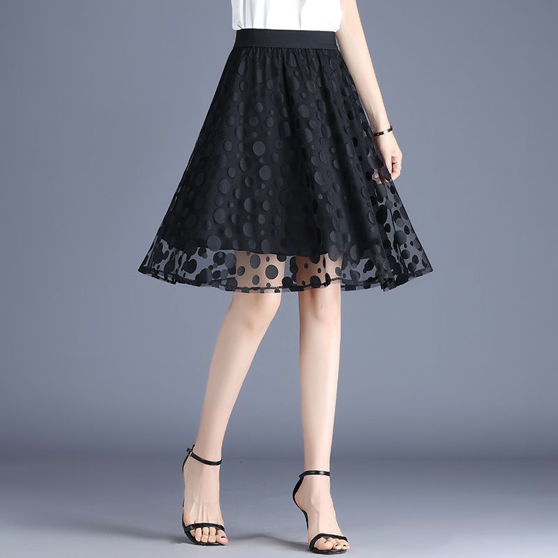 Summer Gauze Clothing - Fashion Solid Color Spliced Elegant Gauze