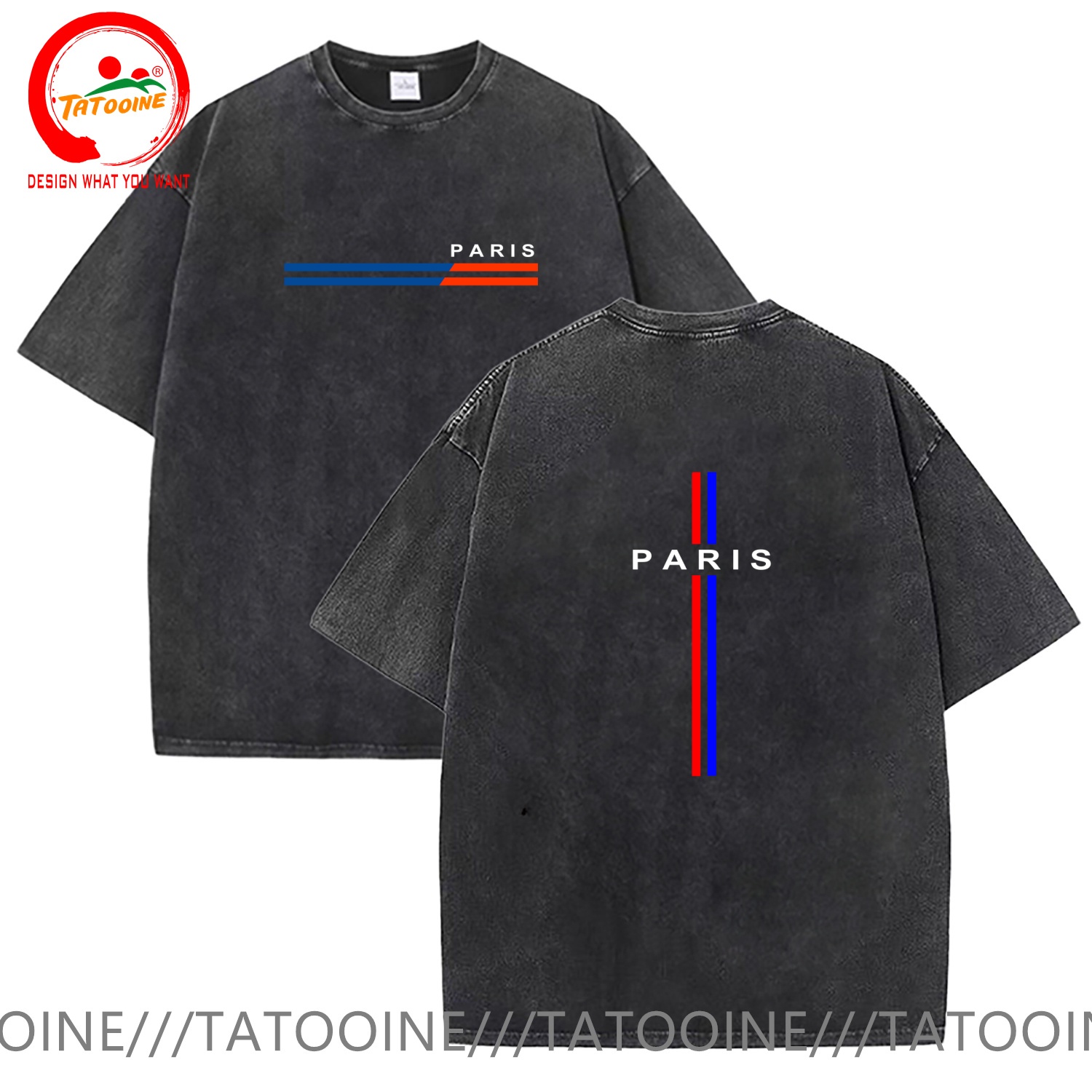 Summer Clothing In Paris - Vintage Washed Cotton T-Shirt Funny Designer