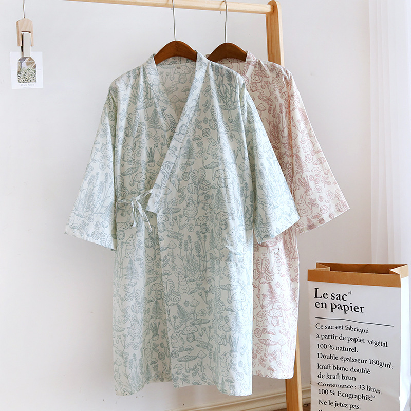 Kimono Robes Sleepwear Women's - Summer Gauze Clothing ulasan dan harga
