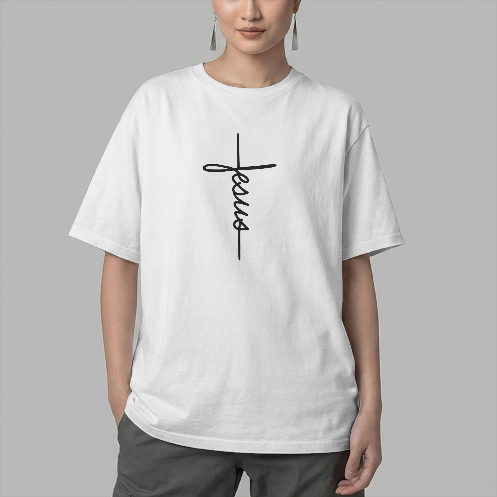 Men T-Shirts Jesus Name as a C - Summer Clothing Name ulasan dan harga