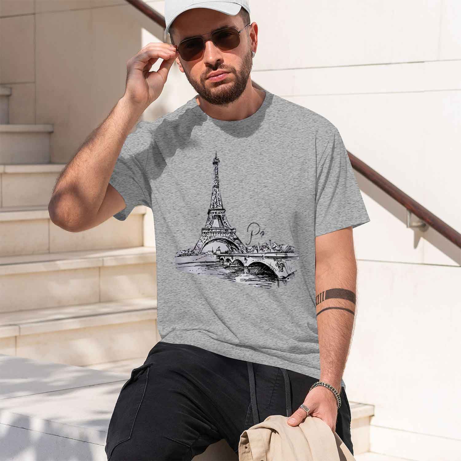 Women's 90s T Shirt Paris Prin - Summer Clothing In Paris ulasan dan harga