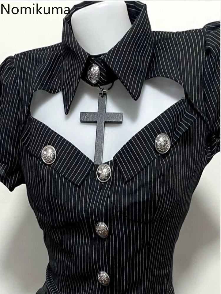 Goth Two Piece Sets Women's Cl - Summer Goth Clothing ulasan dan harga