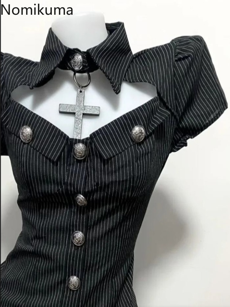 Goth Two Piece Sets Women's Cl - Summer Goth Clothing ulasan dan harga