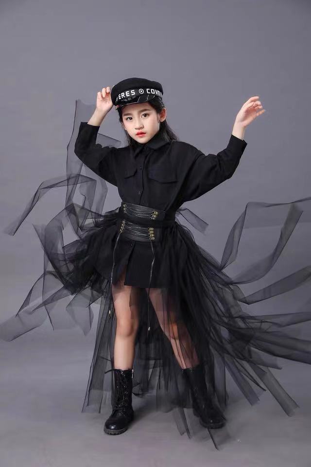Children's Black Suit Girls Mo - Summer Clothing Set For Girls ulasan dan harga