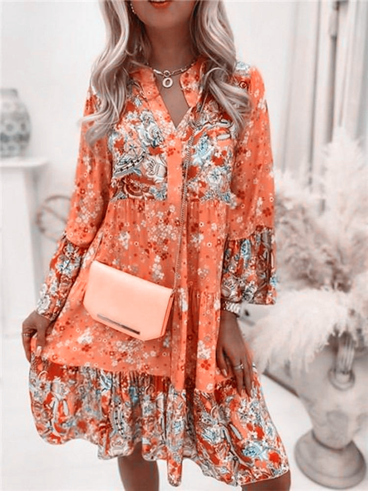 Casual Floral Print Dresses Fo - Summer Zara ulasan dan harga