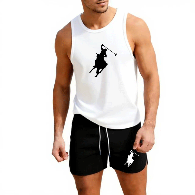 European Men Summer Vest and S - Summer Knit Clothing ulasan dan harga