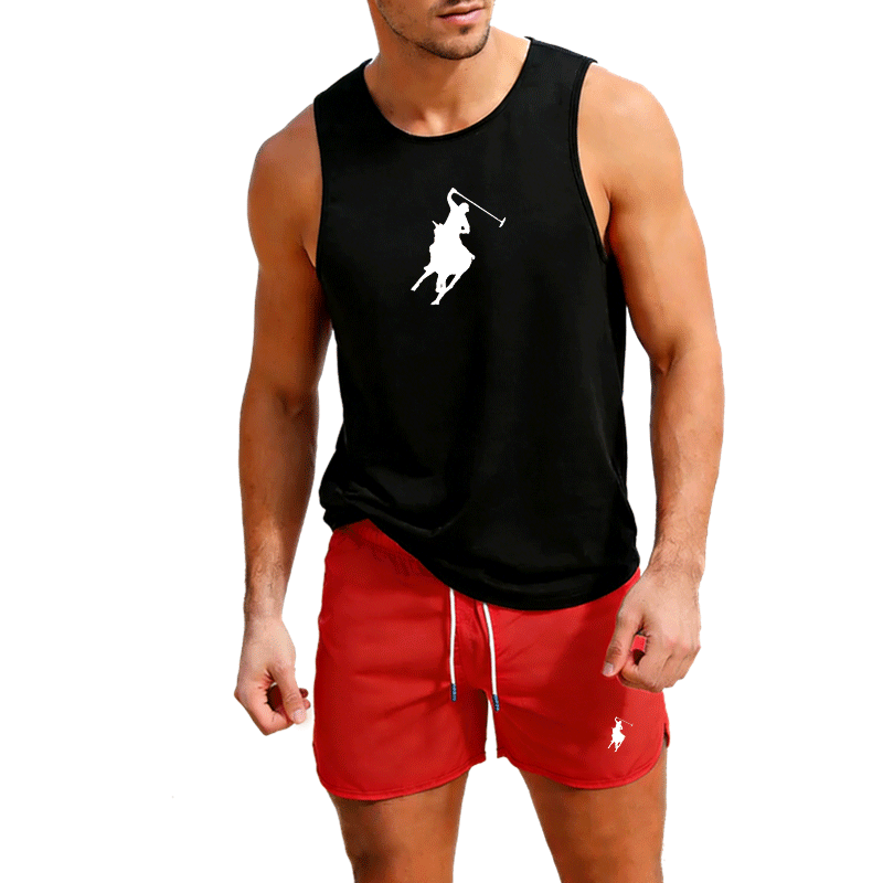 European Men Summer Vest and S - Summer Knit Clothing ulasan dan harga