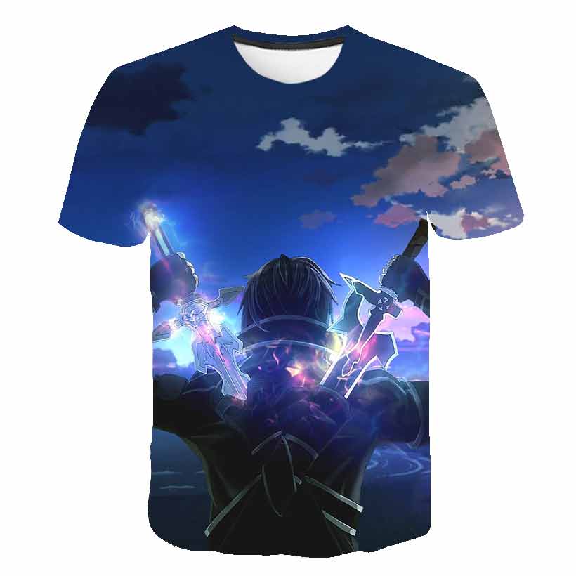 Anime 3D-printed Sword Art Onl - Summer Clothing Online Shopping ulasan dan harga
