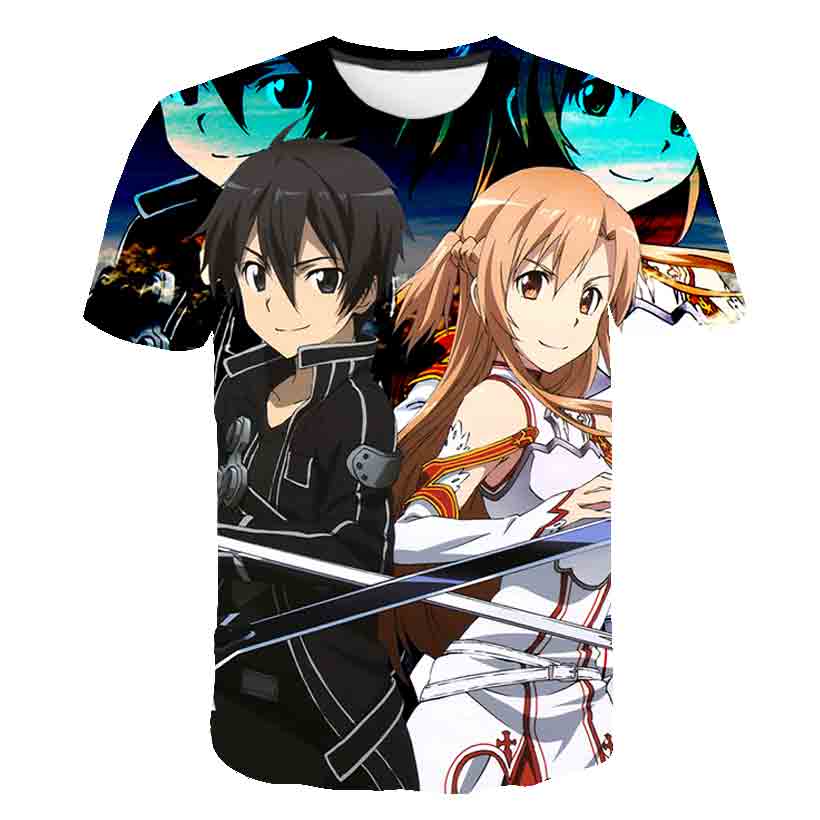 Anime 3D-printed Sword Art Onl - Summer Clothing Online Shopping ulasan dan harga