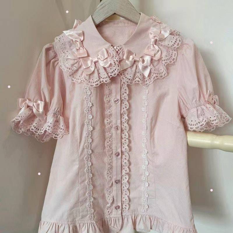 Japanese Kawaii Lolita Shirts  - Summer Japanese Clothing ulasan dan harga