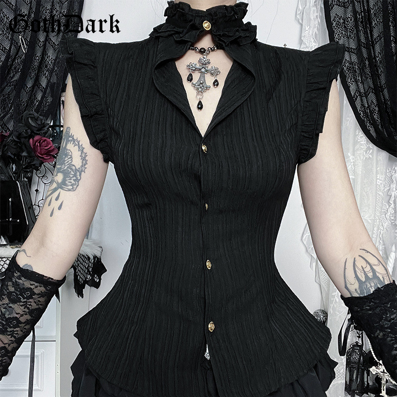 Goth Dark 90s Grunge Single Br - Summer Goth Clothing ulasan dan harga