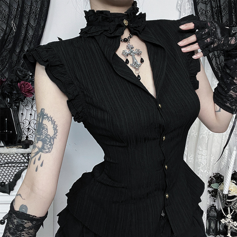 Goth Dark 90s Grunge Single Br - Summer Goth Clothing ulasan dan harga