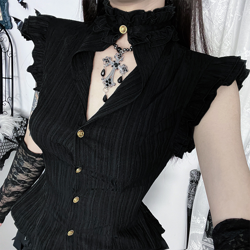 Goth Dark 90s Grunge Single Br - Summer Goth Clothing ulasan dan harga