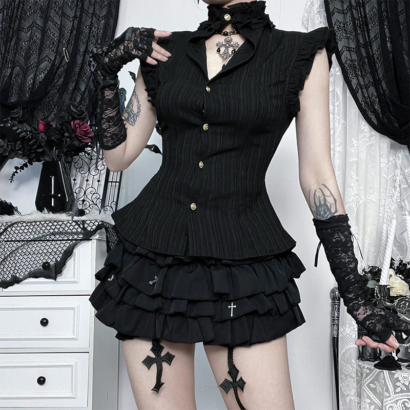 Goth Dark 90s Grunge Single Br - Summer Goth Clothing ulasan dan harga