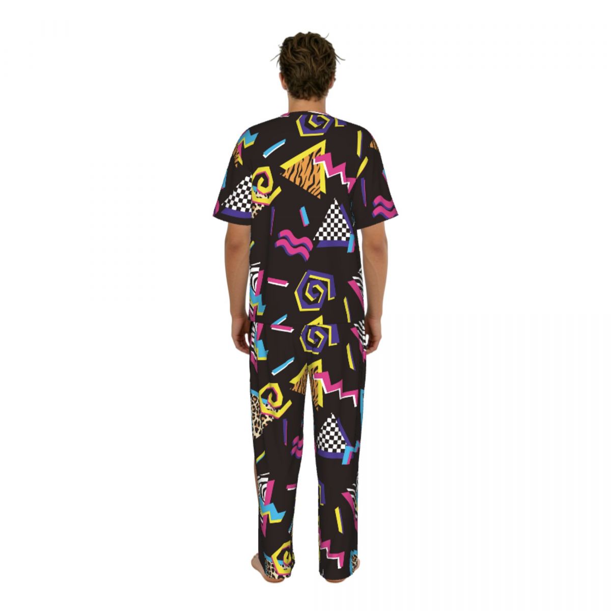 Men Pajamas Suit Short Sleeved - Summer Clothing Long Sleeve ulasan dan harga