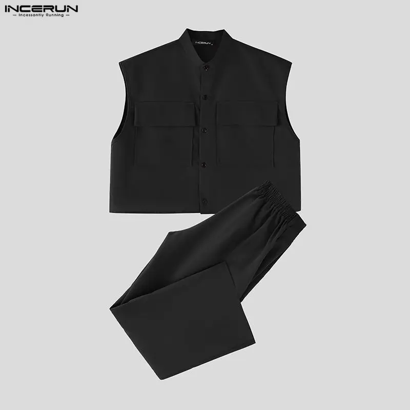 INCERUN Men Sets Solid Sleevel - Summer Clothing Trends ulasan dan harga