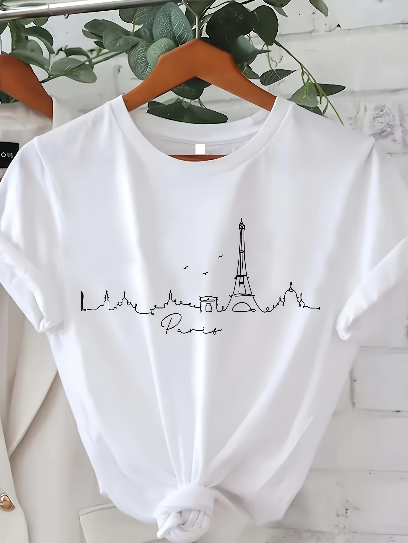 Chic Paris-Inspired Women's T- - Summer Clothing In Paris ulasan dan harga