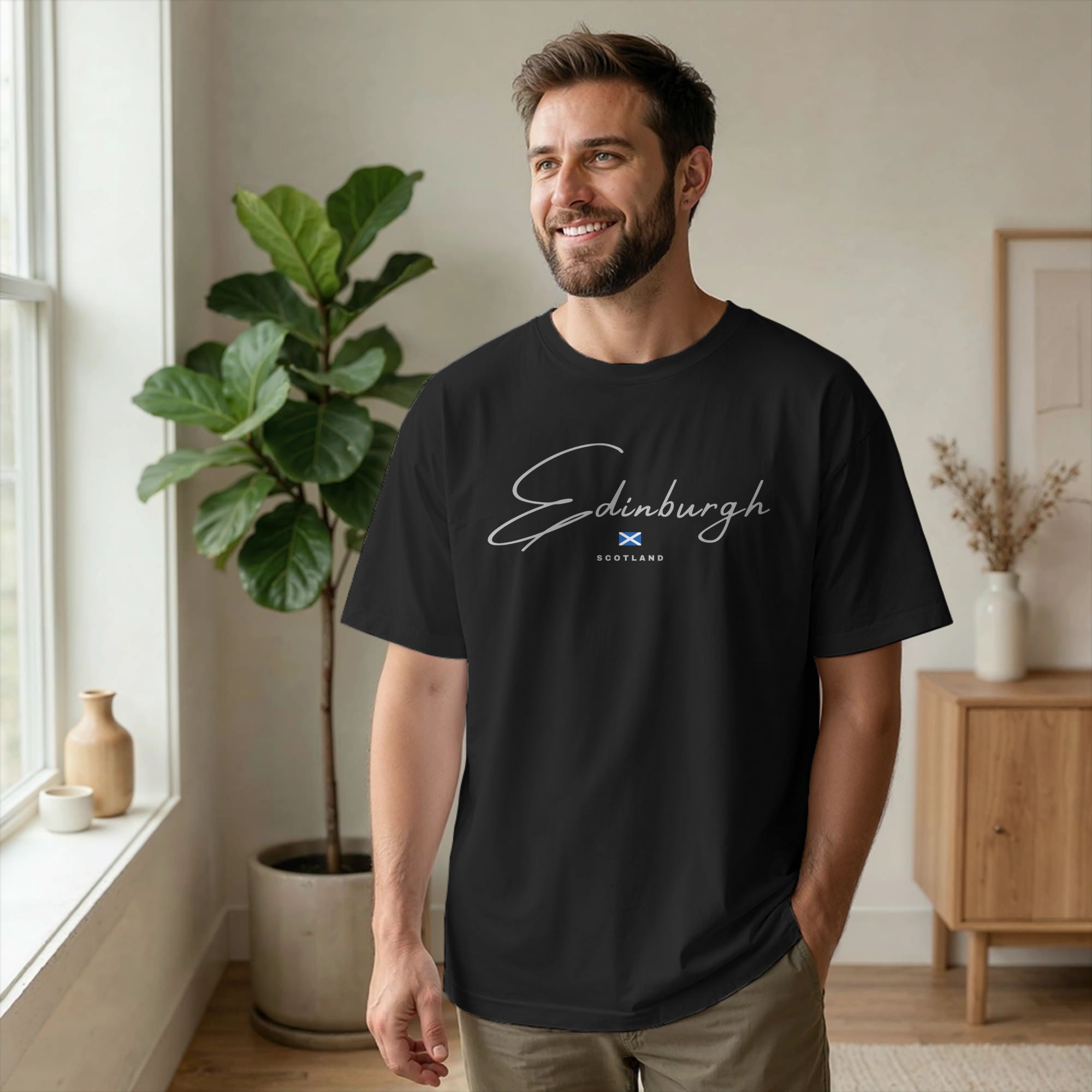Men T-Shirt Edinburgh Scotland - Summer Clothing Edinburgh ulasan dan harga