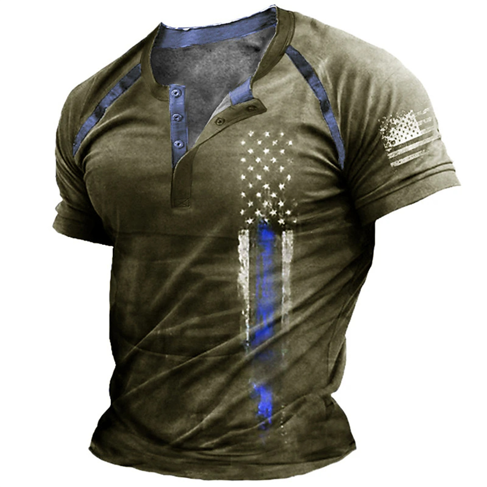 Funny 3D American Flag Print M - Summer Knit Clothing ulasan dan harga