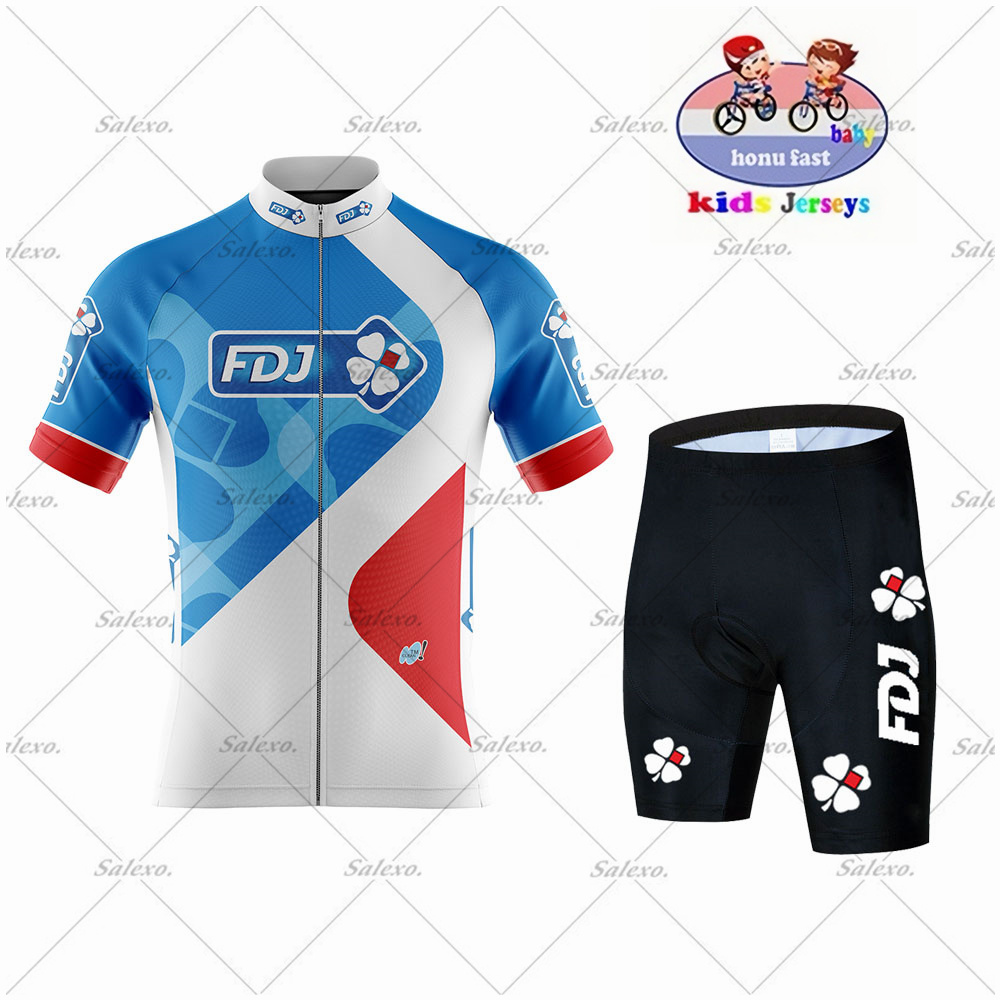Children's FDJ Cycling Jersey  - Summer Clothing Kids Sale ulasan dan harga
