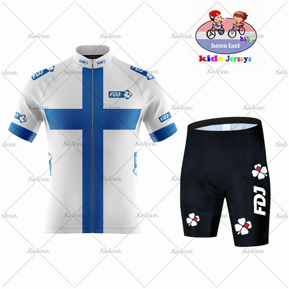 Children's FDJ Cycling Jersey  - Summer Clothing Kids Sale ulasan dan harga