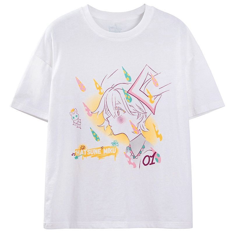 New Hatsune Miku T-shirt short - Japan Summer Festival Clothing ulasan dan harga