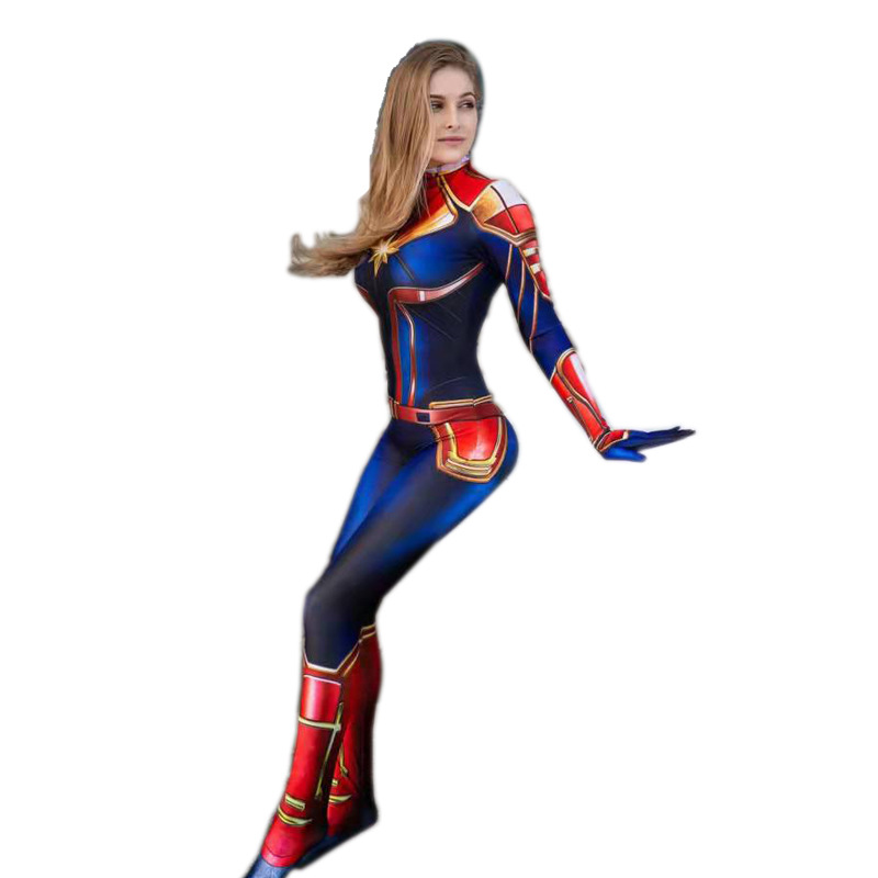 Movie Captain Cosplay Costume  - Romper Playsuit Women ulasan dan harga