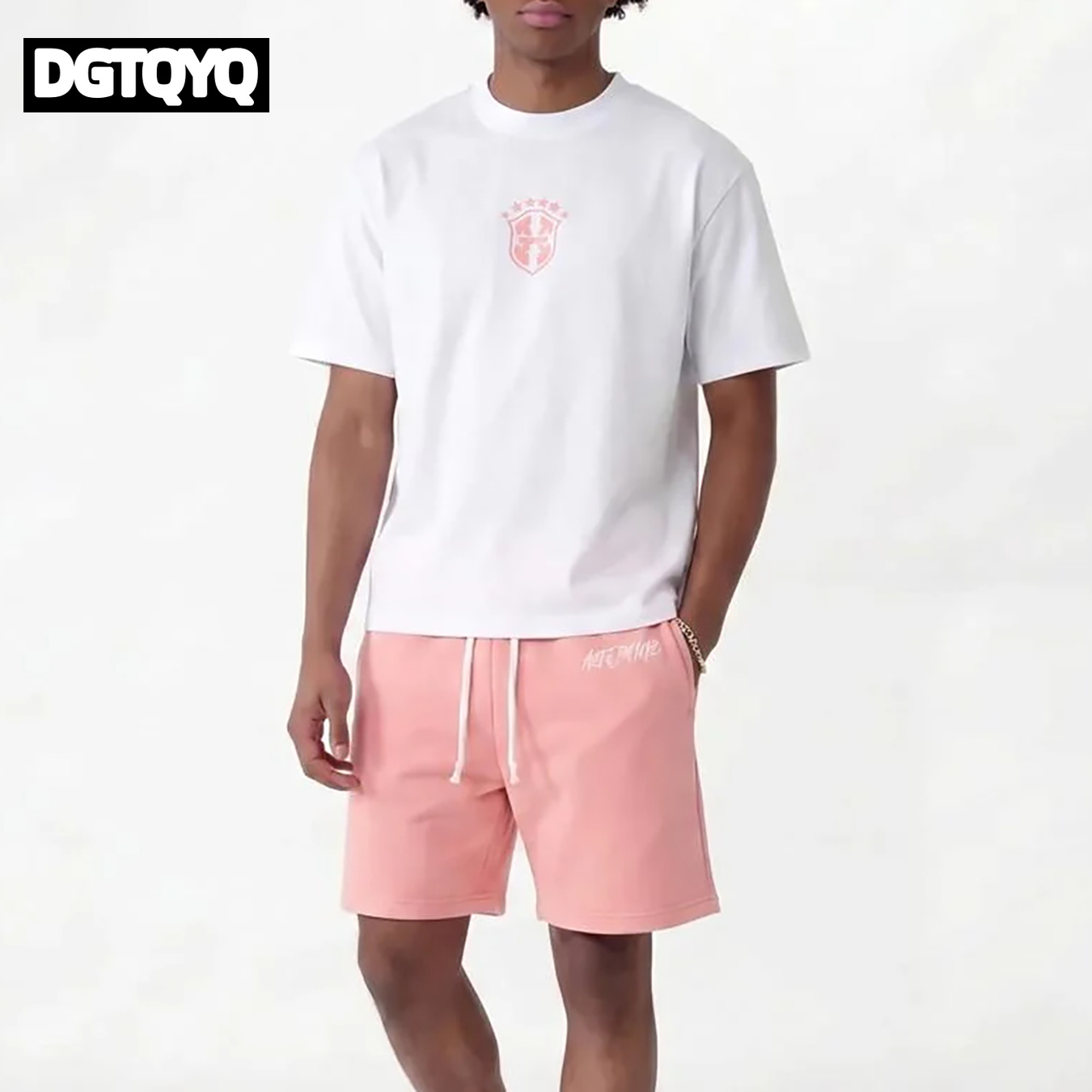 Man's Summer New Pink Embroide - Summer Clothing Cheap ulasan dan harga