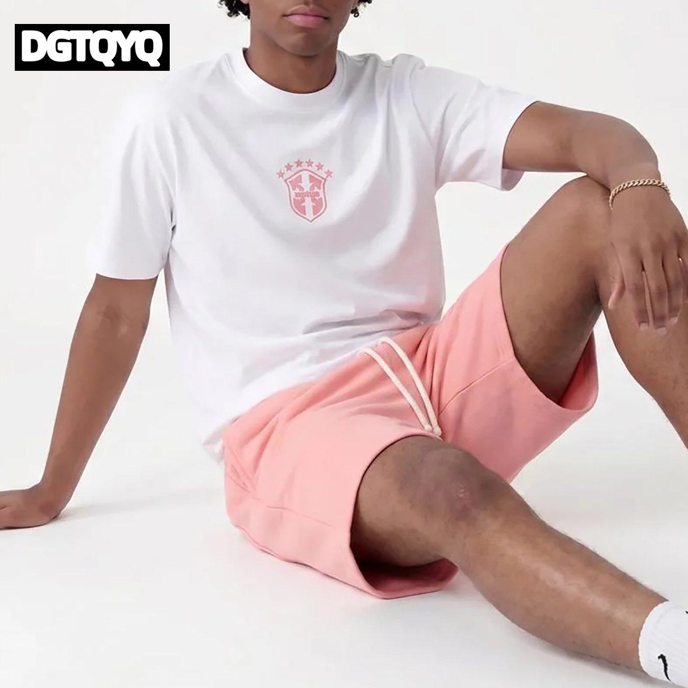 Man's Summer New Pink Embroide - Summer Clothing Cheap ulasan dan harga
