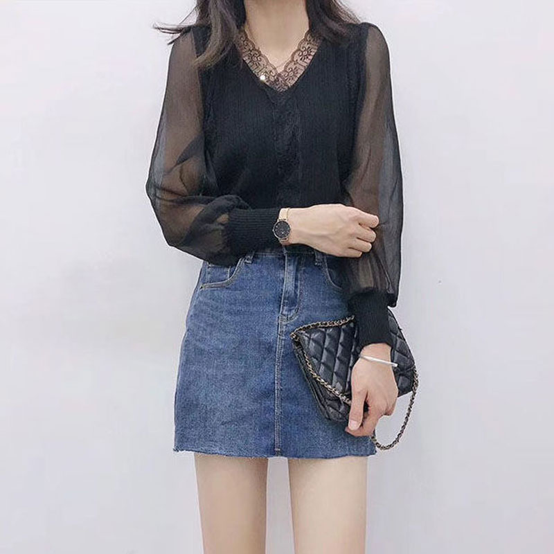 Elegant Sexy Solid Color Lace  - Summer Gauze Clothing ulasan dan harga