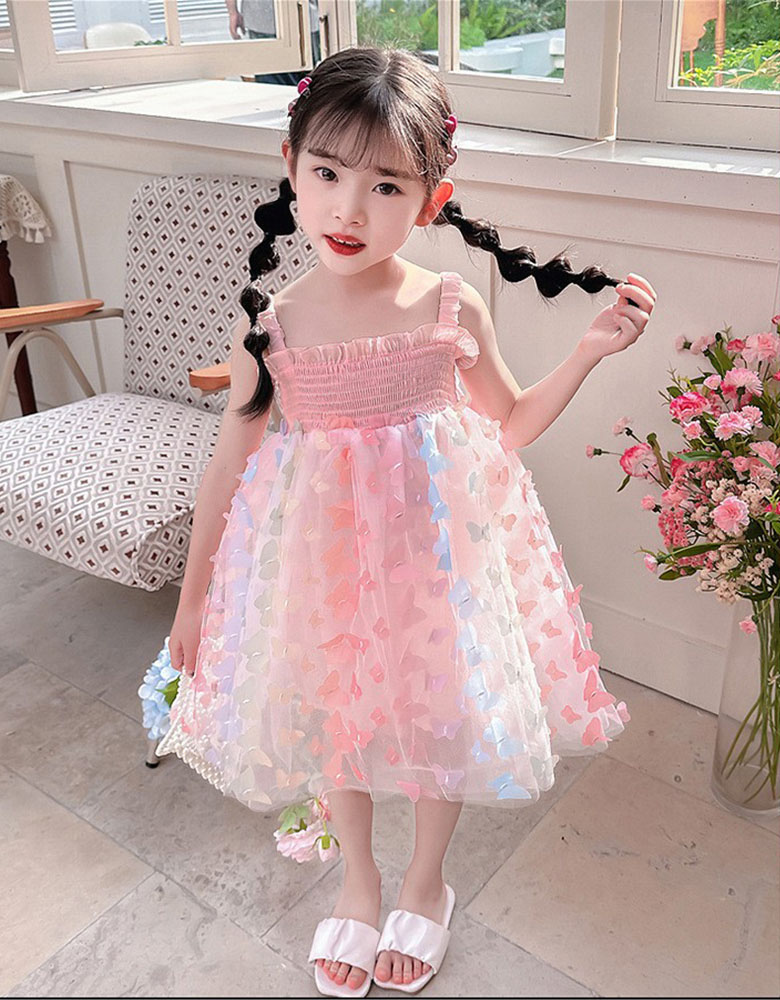 Girs Gauze Cotton Sling Dress  - Summer Gauze Clothing ulasan dan harga