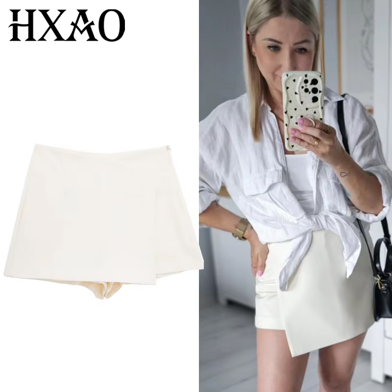 HXAO Black White Skirt Shorts  - Summer Zara ulasan dan harga