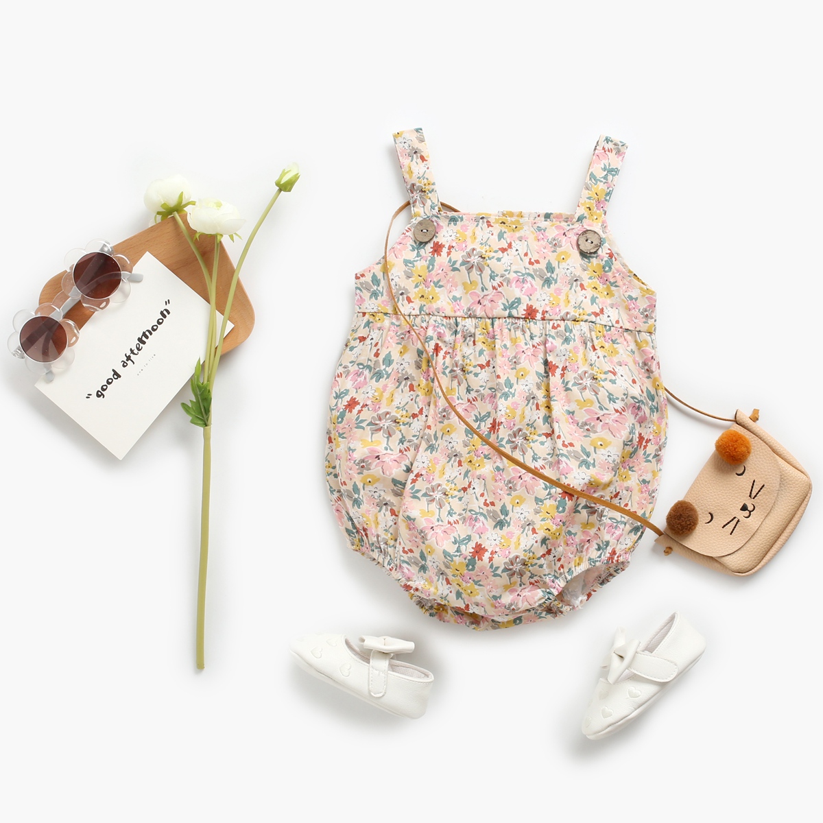 Baby Strap Bodysuits Floral In - Summer Clothing Pk ulasan dan harga