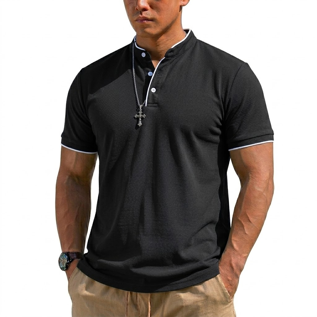 Summer Short Sleeve Henley Shi - Summer Clothing Trends ulasan dan harga