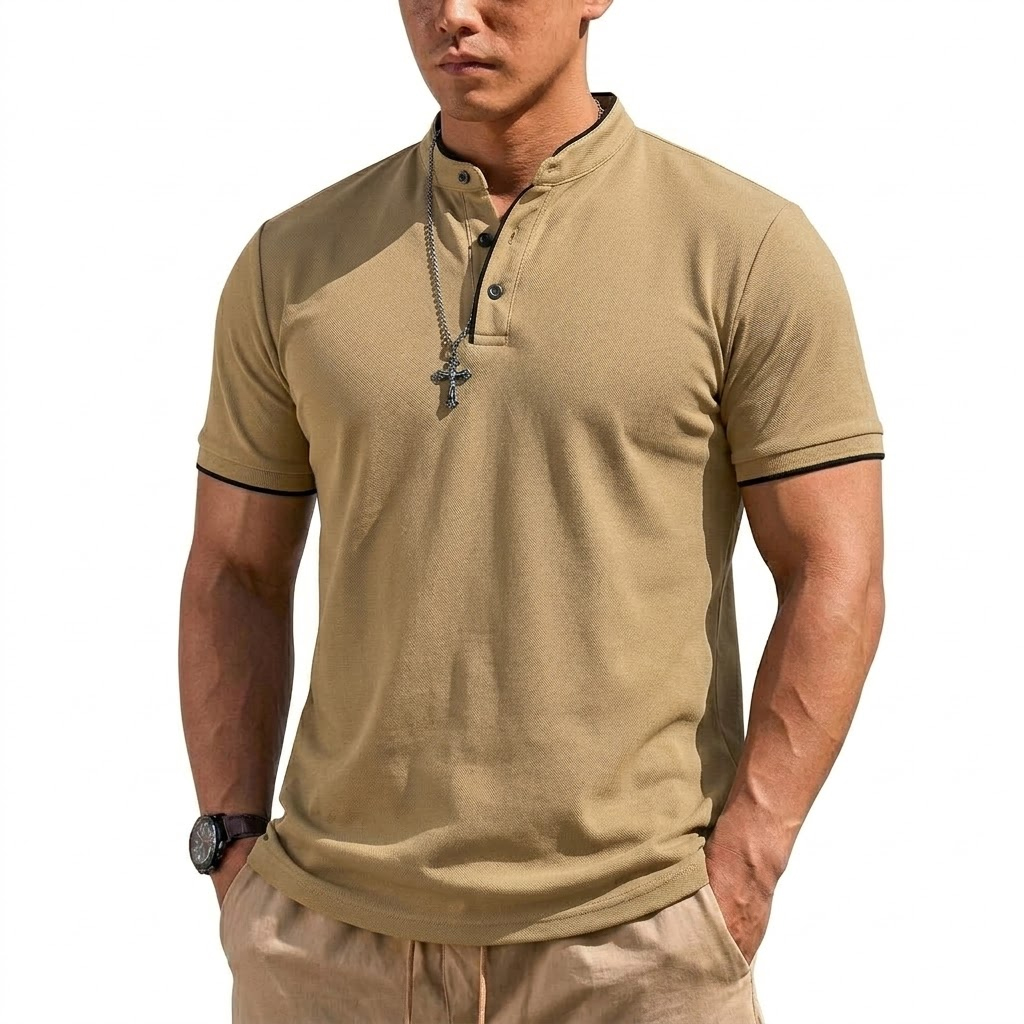 Summer Short Sleeve Henley Shi - Summer Clothing Trends ulasan dan harga