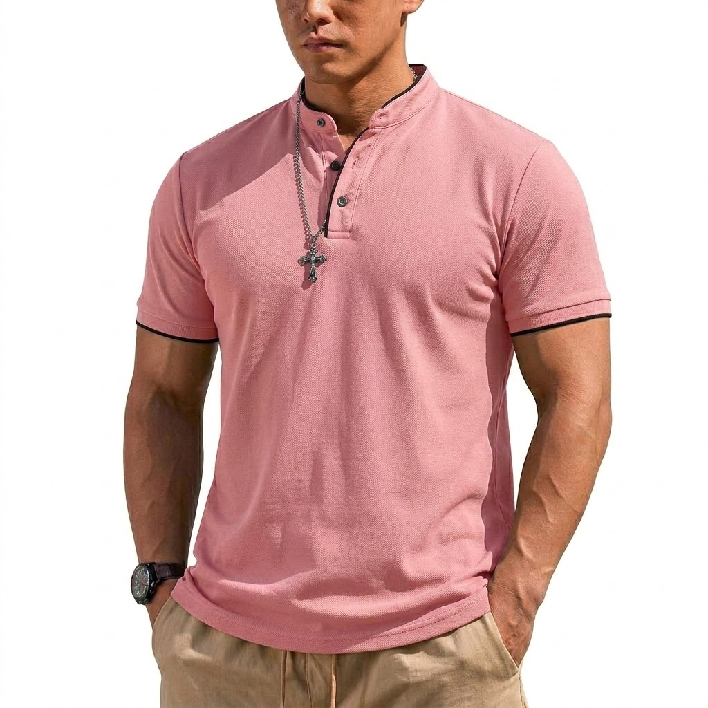 Summer Short Sleeve Henley Shi - Summer Clothing Trends ulasan dan harga