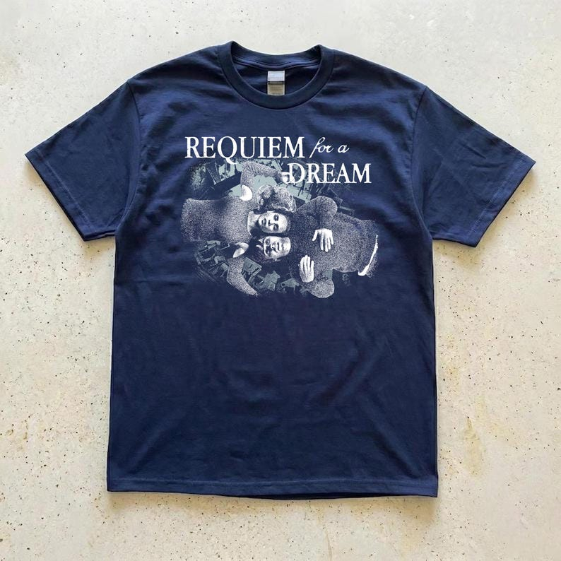 Requiem for A Dream Shirt, Vin - Summer Goth Clothing ulasan dan harga