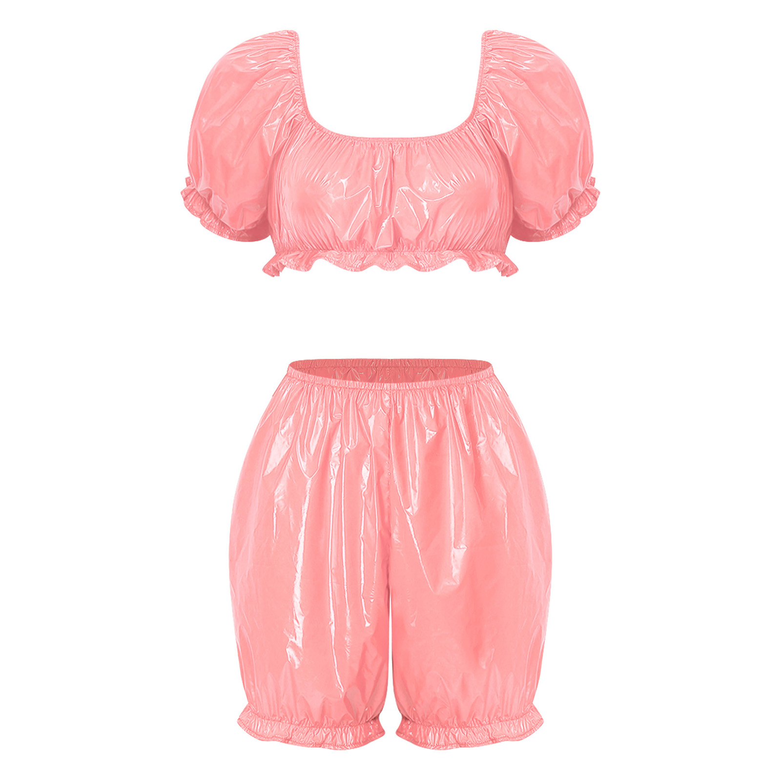 Womens Wet Look PU Leather Clu - Summer Clothing Cheap ulasan dan harga