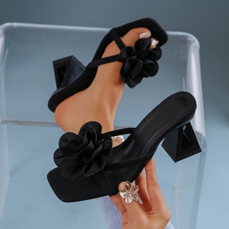 Womens 3D Flower Decor Sandals - Summer Clothing Modest ulasan dan harga