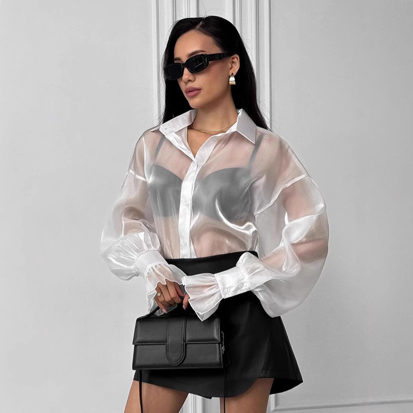 2025 Spring See Through Mesh S - Summer Gauze Clothing ulasan dan harga