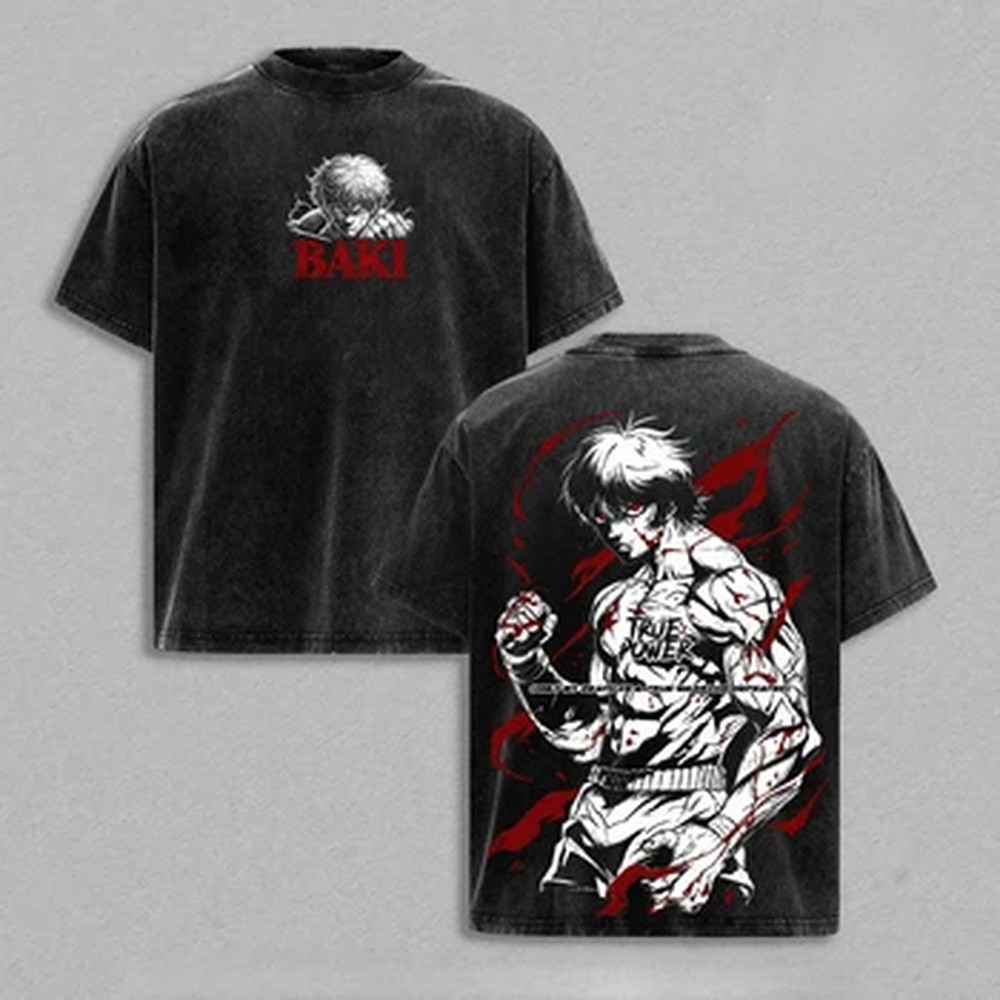 Japanese Anime Baki T-shirt Go - Summer Japanese Clothing ulasan dan harga