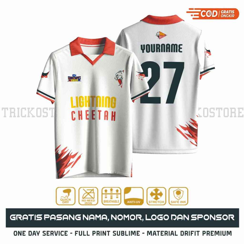 GMMTV LIGHTNING CHEETAH JERSEY - Summer Clothing Name ulasan dan harga